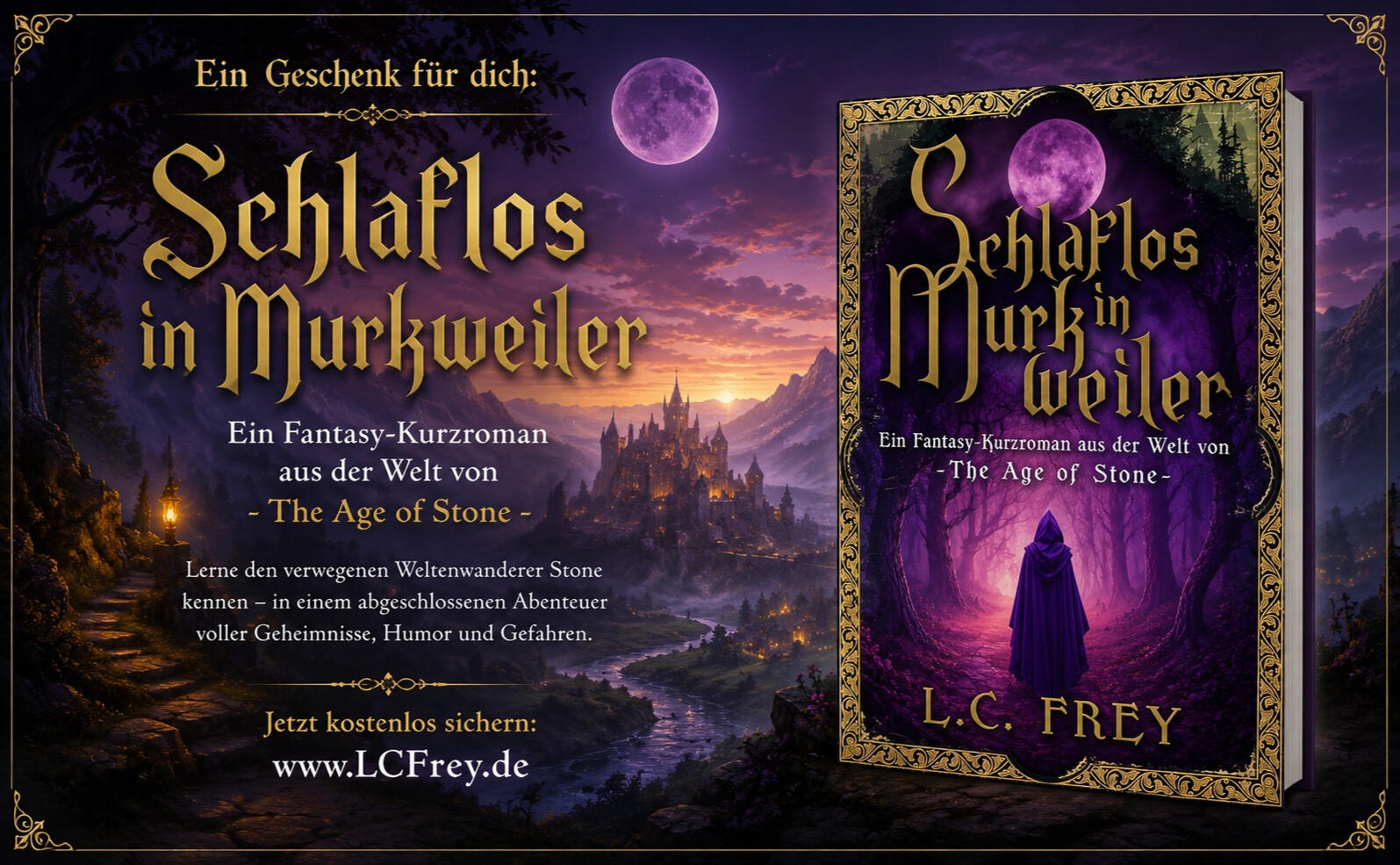 Link zum kostenlosen Newsletter von Bestseller-Autor L.C. Frey